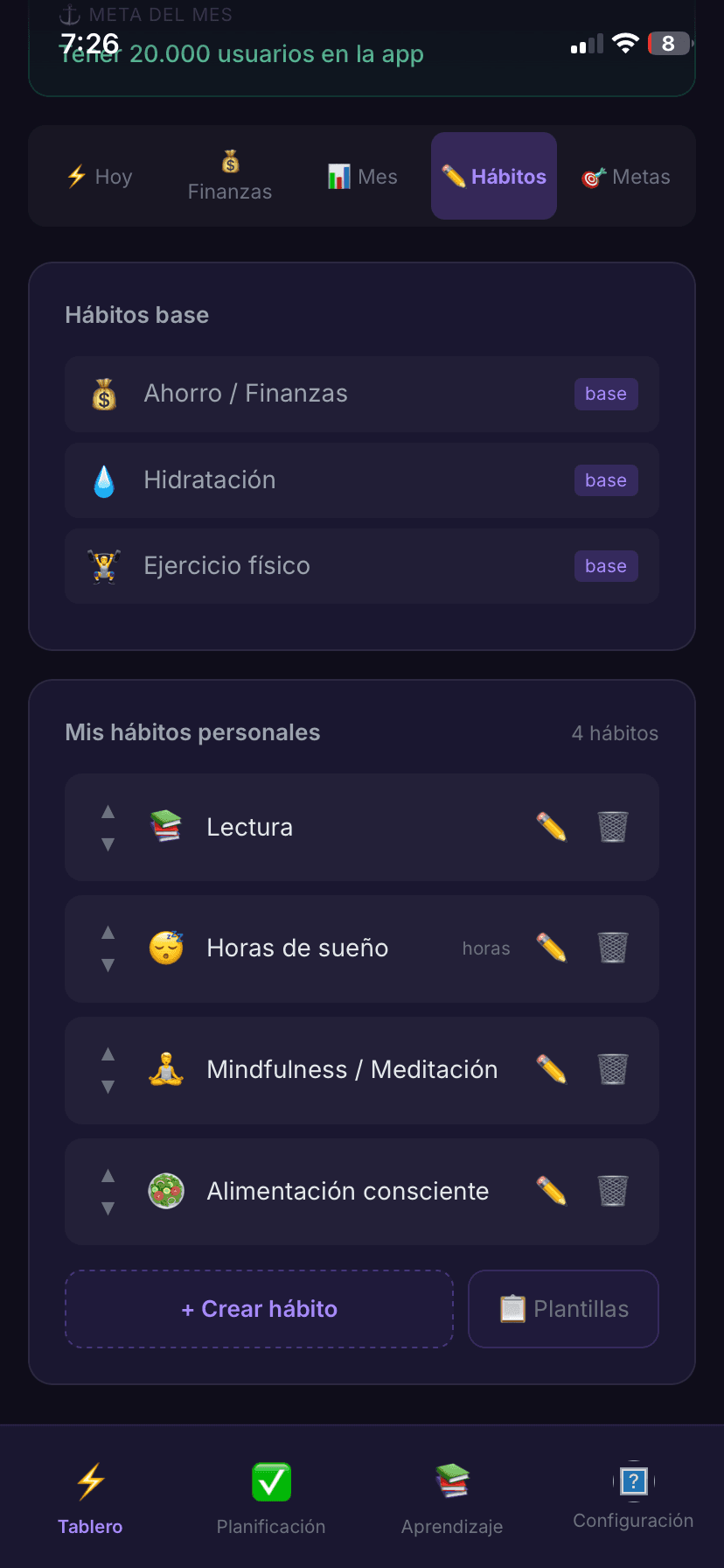 ✏️ Tus hábitos